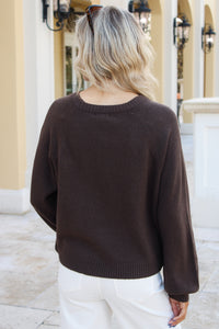 Z Supply: Coming Up Cozy Sweater - Dark Chocolate