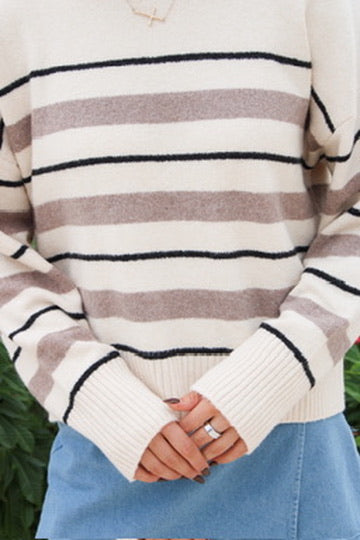 Z Supply: Cirrus Stripe Sweater - Chalk