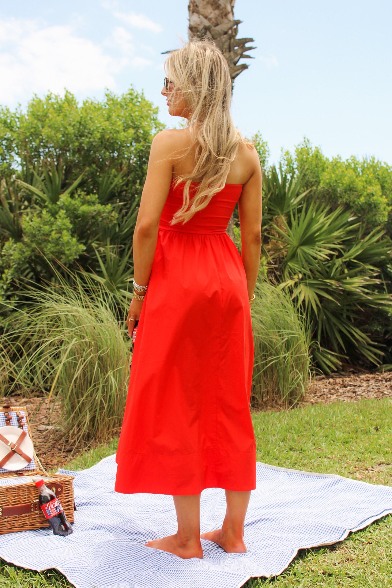 Z Supply: Sunsought Strapless Midi Dress - Lychee – Makk Fashions