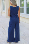 Z Supply: Solace V-Neck Jersey Denim Tank - Indigo