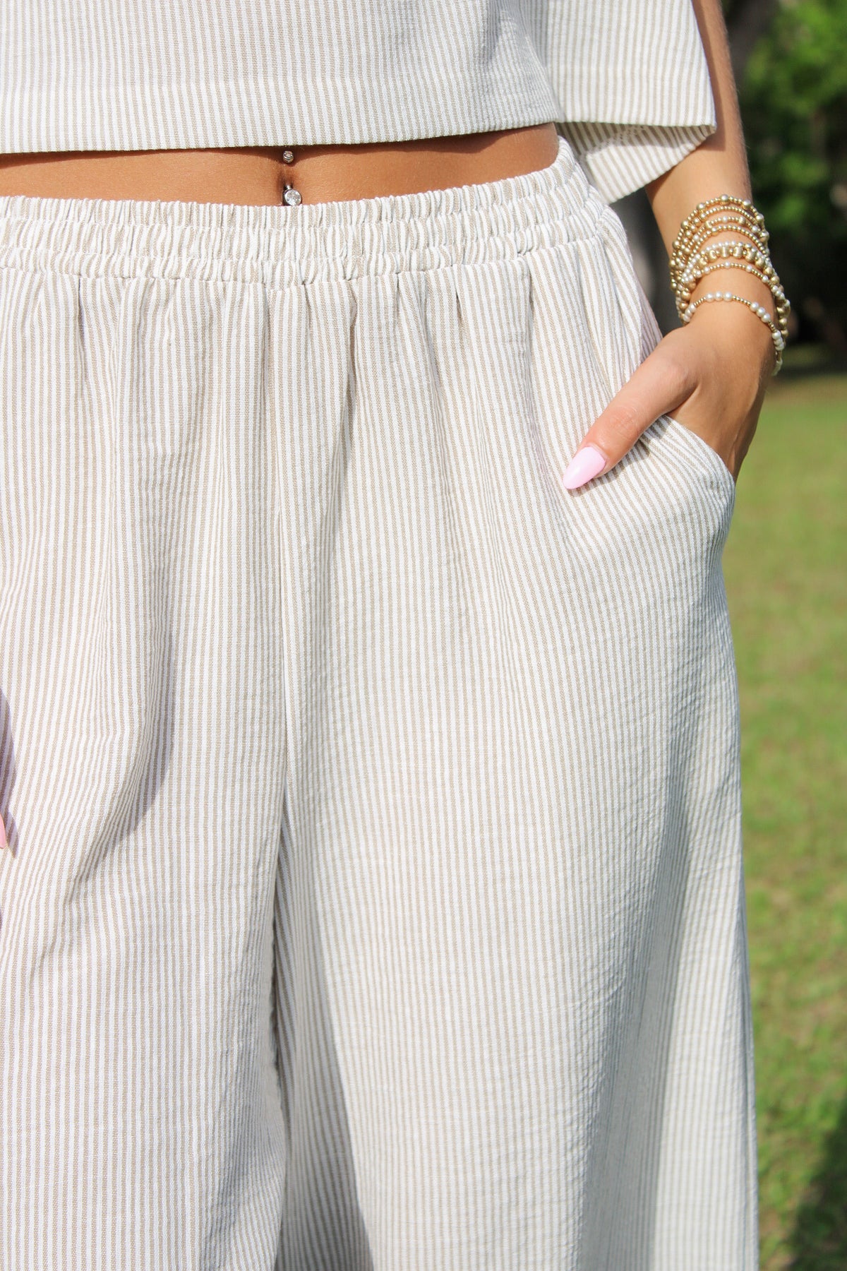 Sadie & Sage: Garden Sun Pants - Taupe