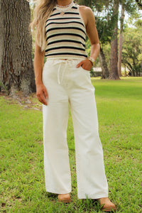 Weekend Harbor Wide Leg Pants - Ivory