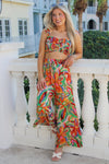 Feeling The Tropics Wide Leg Pants - Multi