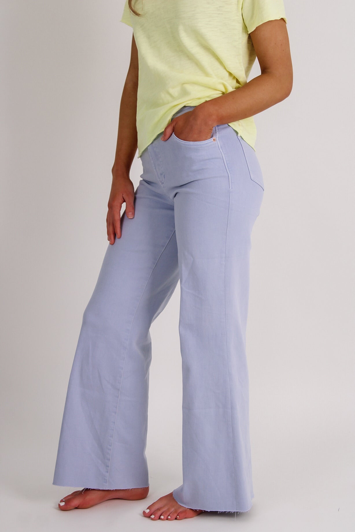Dear John: Fiona High Rise Wide Leg Jeans - Skyway