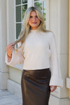 Emilia Mock Neck Sweater - Cream