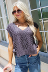Moment Of Truth Sweater Vest - Charcoal