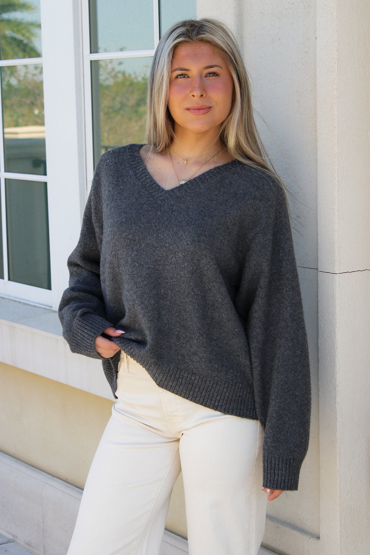 Z Supply: Eloise Sweater - Charcoal Heather
