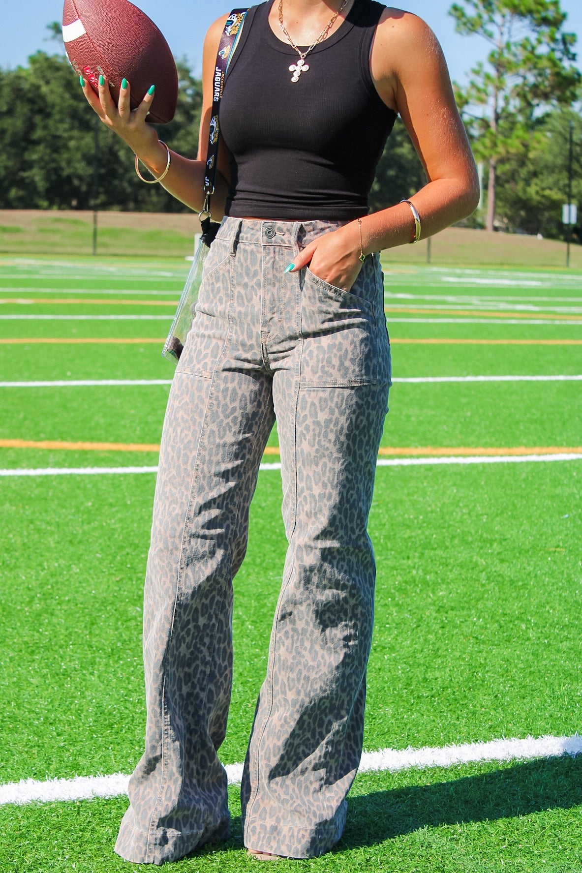 Hidden: Happi High Rise Comfort Flare Jeans - Cheetah – Makk Fashions