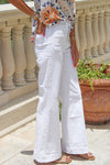 Dear John: Fiona High Rise Wide Leg Jeans - White
