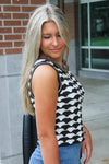 Sweet Memories Scalloped Cropped Sweater - Black