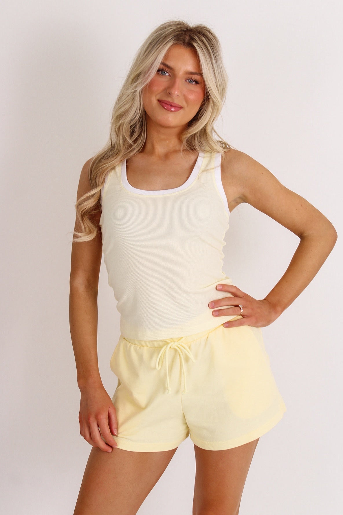 Z Supply: Sirena Contrast Rib Tank - Pineapple – Makk Fashions
