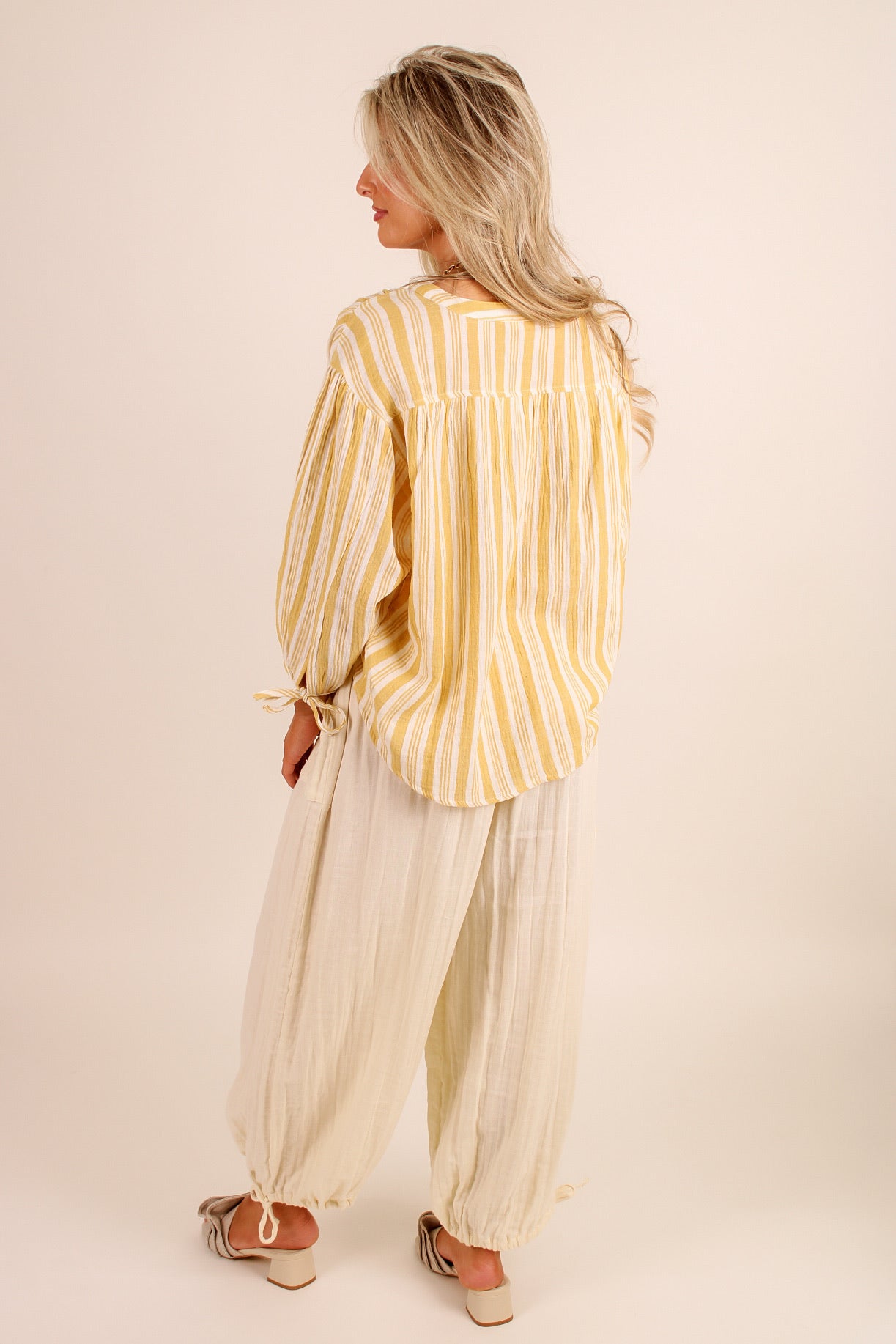 Calling For Spring Striped Top - Yellow