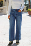 Kailyn High Rise Wide Leg Jeans - Med Wash
