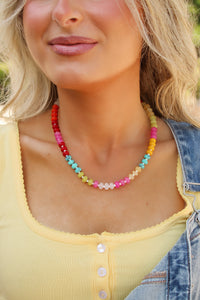 Brinley  Beaded Necklace - Multi