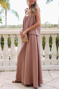 Coastal Cafe' Wide Leg Pants - Mocha