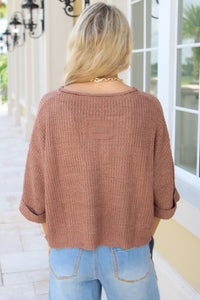 Cozy Dreams Cropped Sweater - Coco