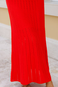 Z Supply: Sunda Crochet Midi Dress - Lychee
