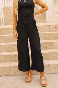 Howdy Honey Textured Pants - Black