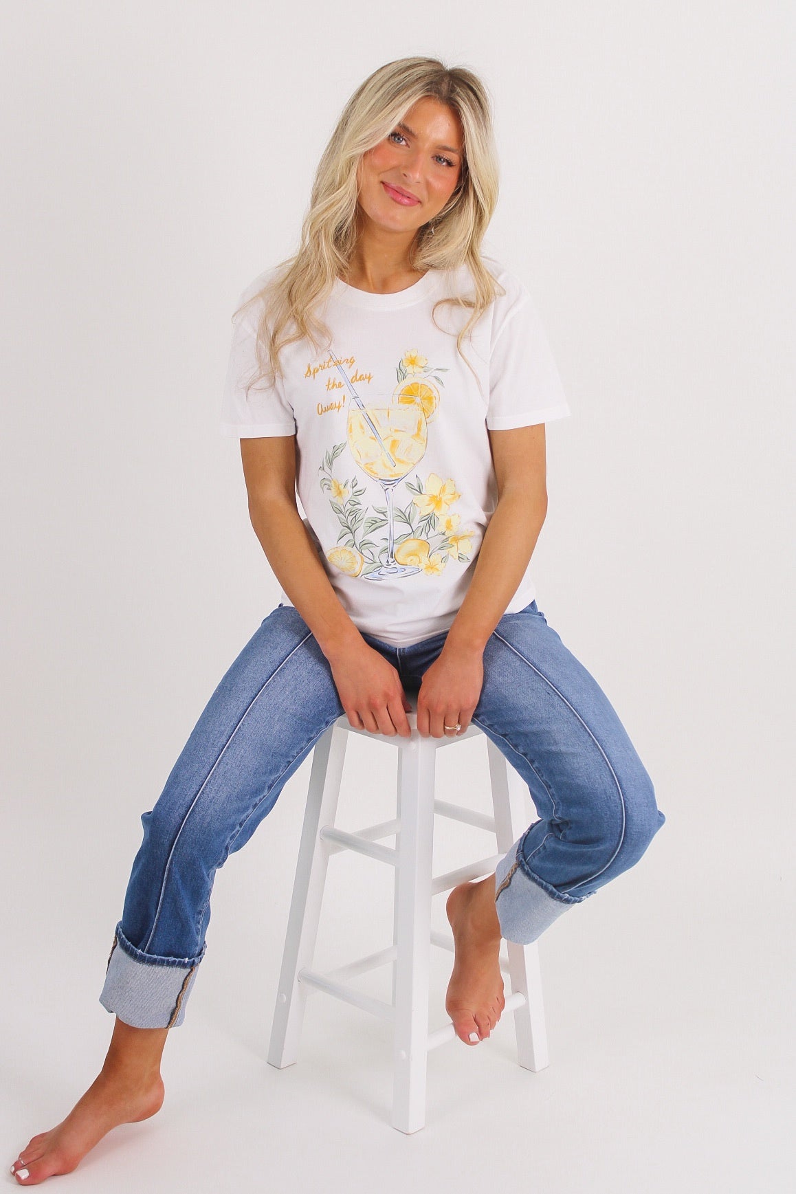 Z Supply: Spritz Boyfriend Tee - Sea Salt