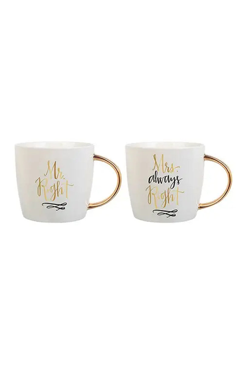 Mr & Mrs Right Mug Set | Makk Fashions