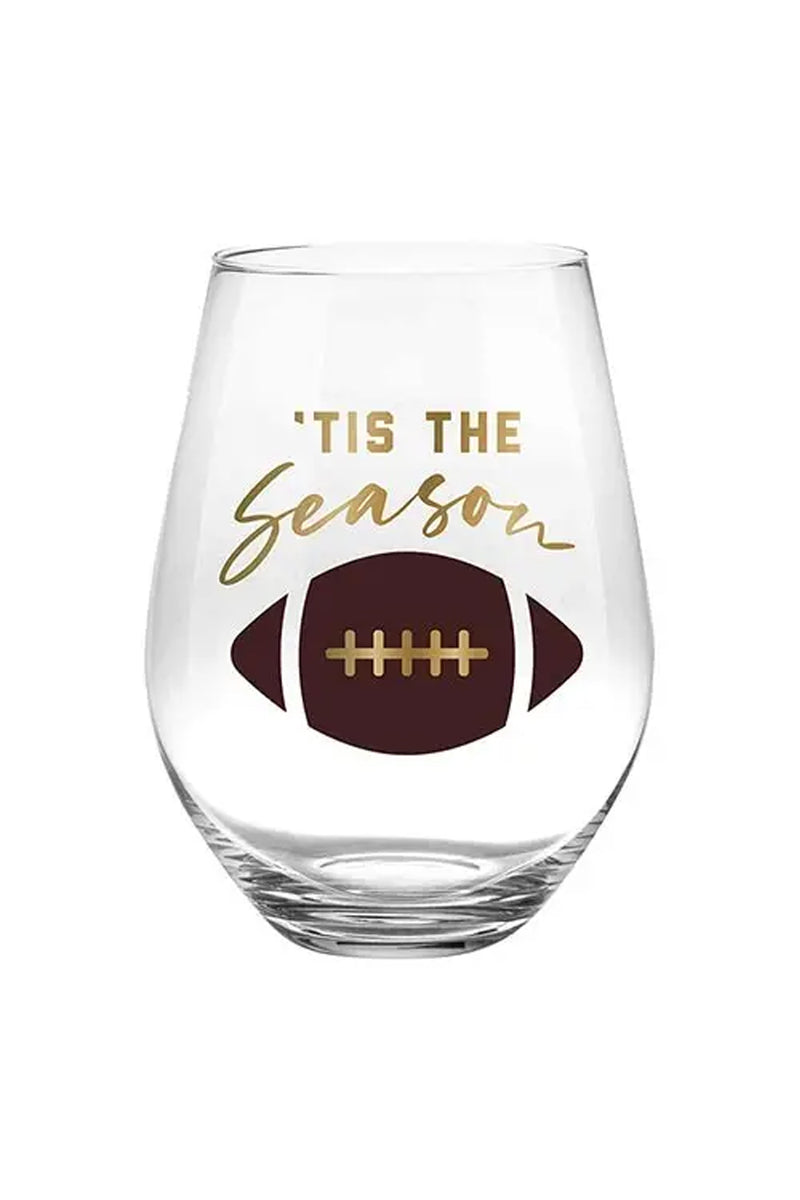 Tis' The Season Football 30 oz Glass