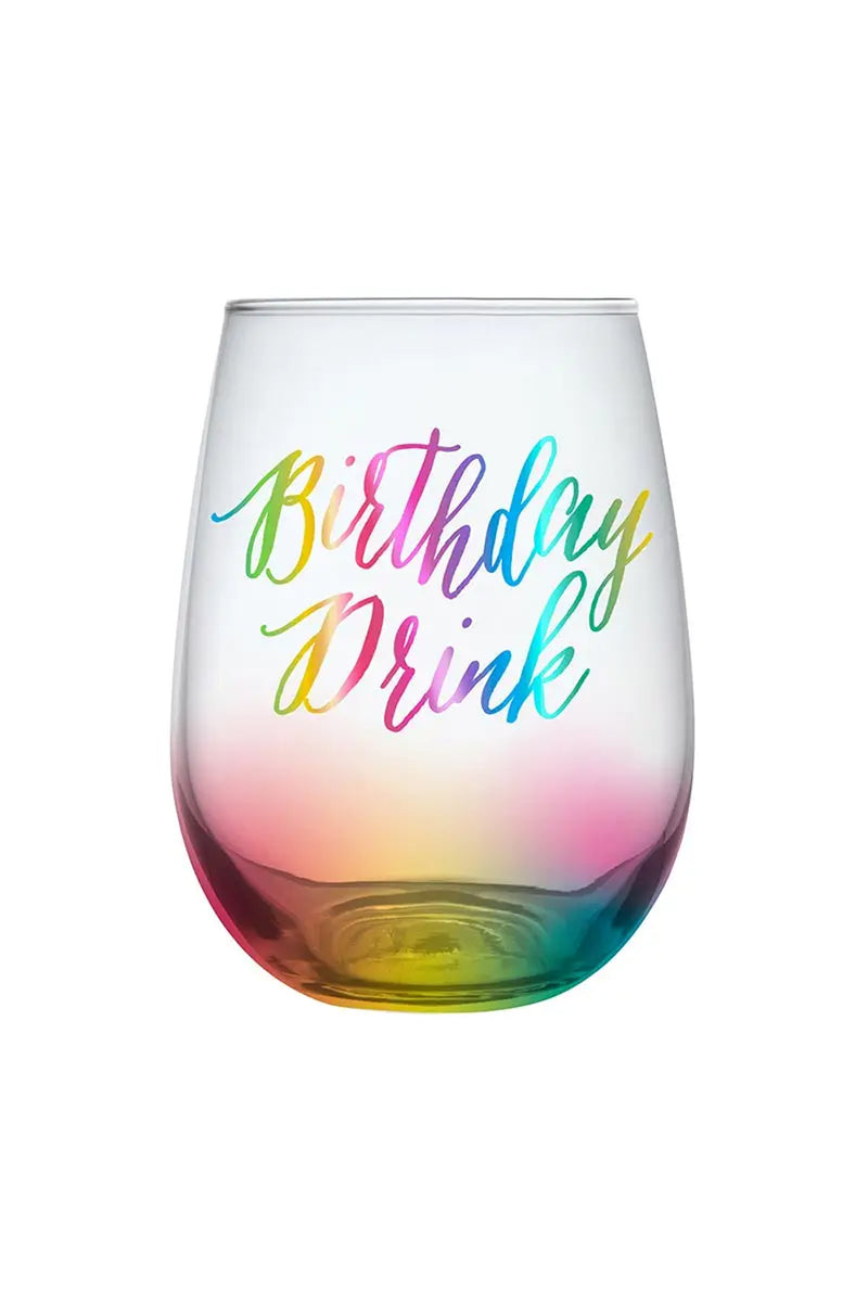 Birthday Drink 20oz Stemless Glass | Makk Fashions