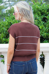 Chasing Dreams Button Down Sweater - Brown