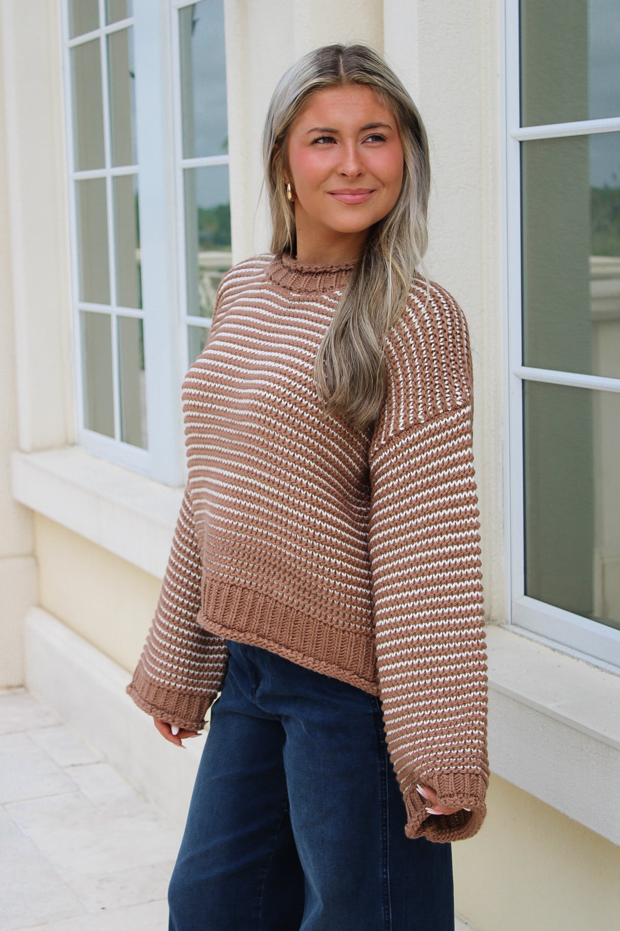 Dear John: Pasquette Sweater - Mocha Stripe