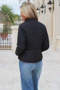 Alpine Trail Quilted Padded Jacket - Black