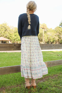 Sadie & Sage: Sagebrush Maxi Skirt - Cream Multi