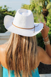 All My Love Straw Braided Cowboy Hat - White