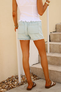 Boardwalk Breeze Frayed Shorts - Lt Wash