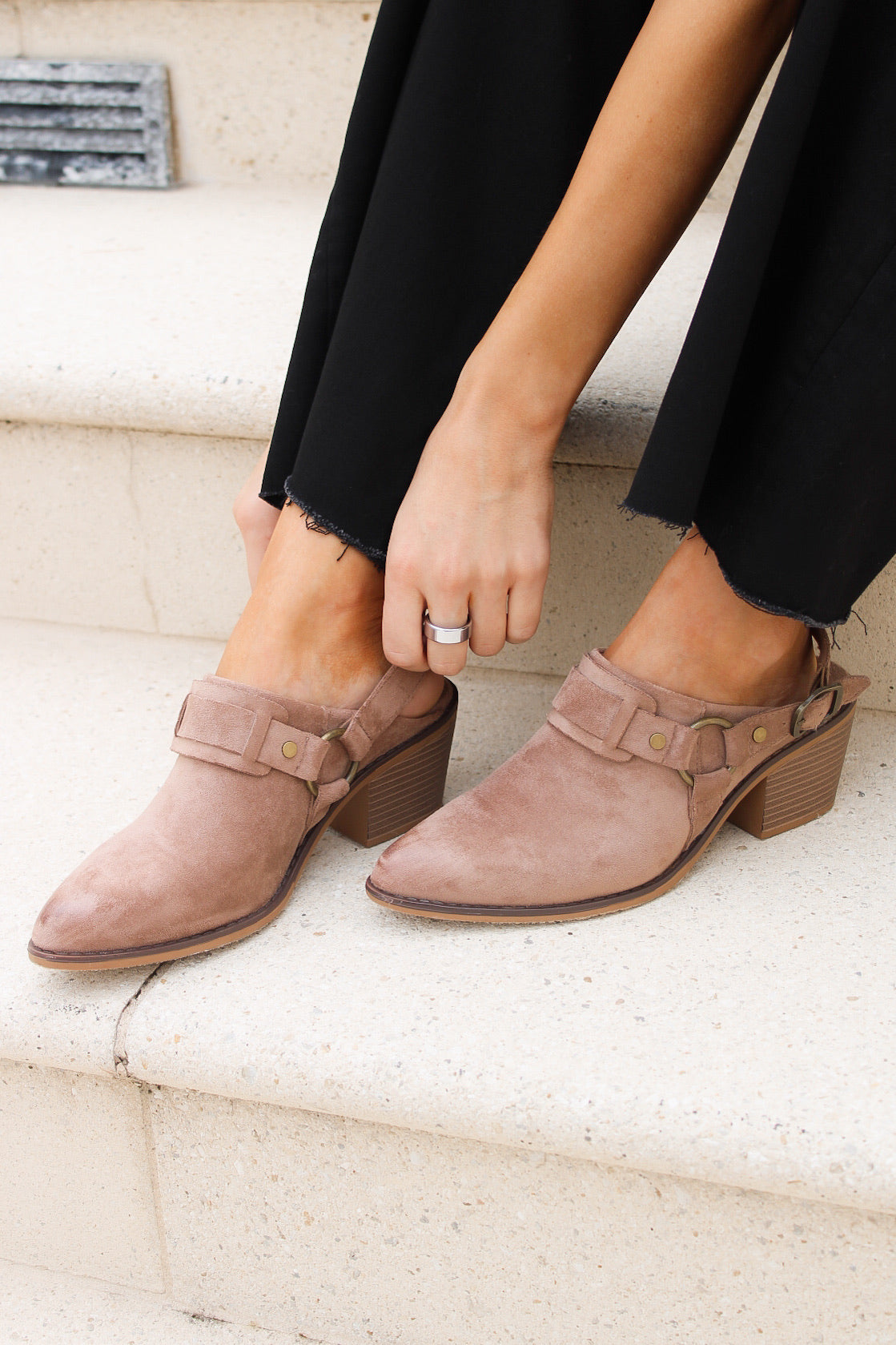 The Renegade Sling Back Bootie - Taupe