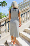 Rope Me In Striped Maxi Dress - Black