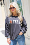 Z Supply: Oversized Go Team Sweatshirt - Black Sand