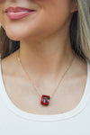 Gameday Letter "G" Necklace - Red