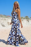 Sunset Nights Halter Neck Jumpsuit - Indigo