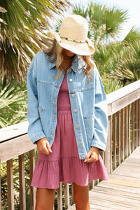 The Soft Shore Denim Jacket - Med Wash