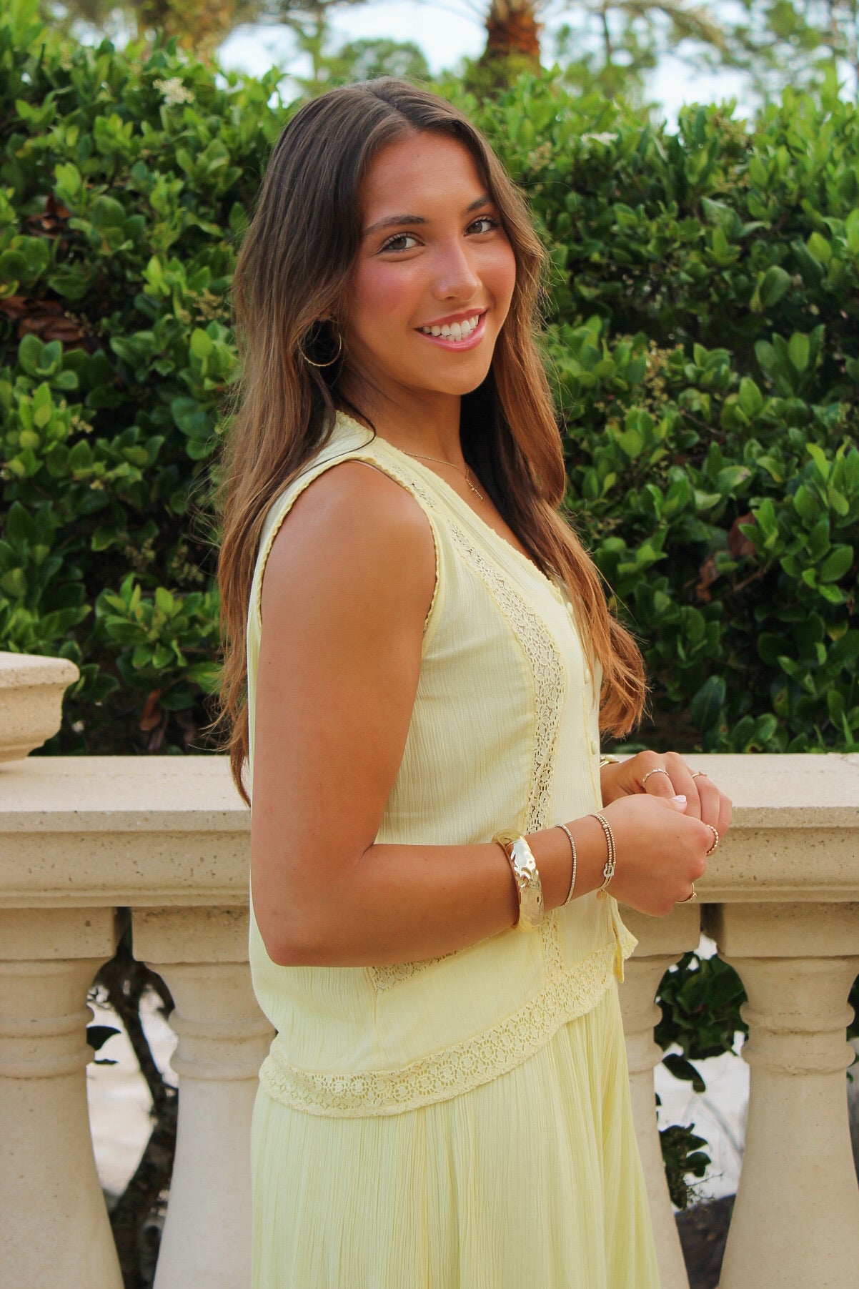 Delicate Intentions Button Down Top - Yellow
