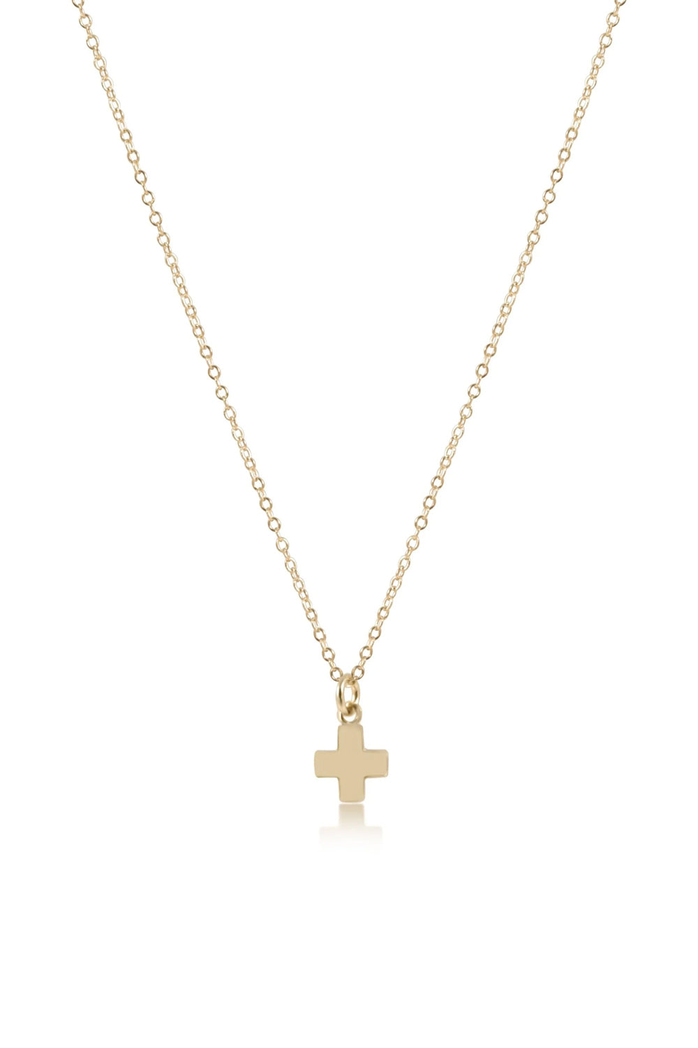 enewton: 16" Necklace Gold - Signature Cross Small Gold Charm | Makk Fashions