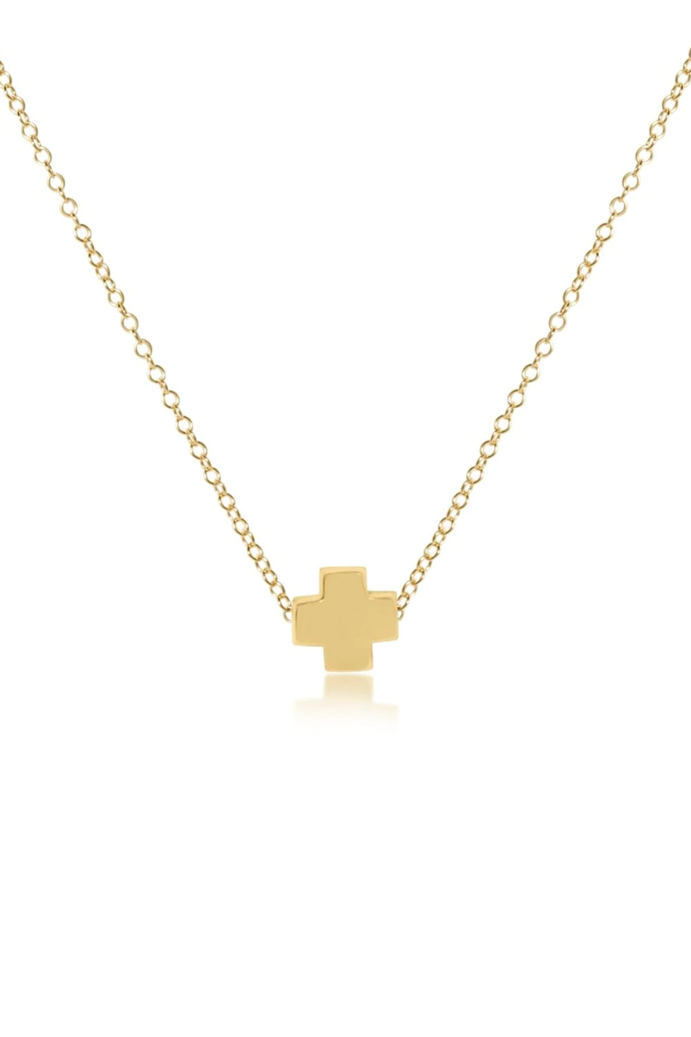 enewton: 16" Signature Cross Gold Necklace | Makk Fashions