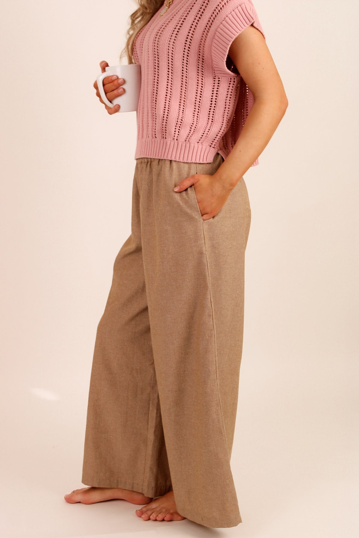 Built On Confidence Wide Leg Pants - Camel