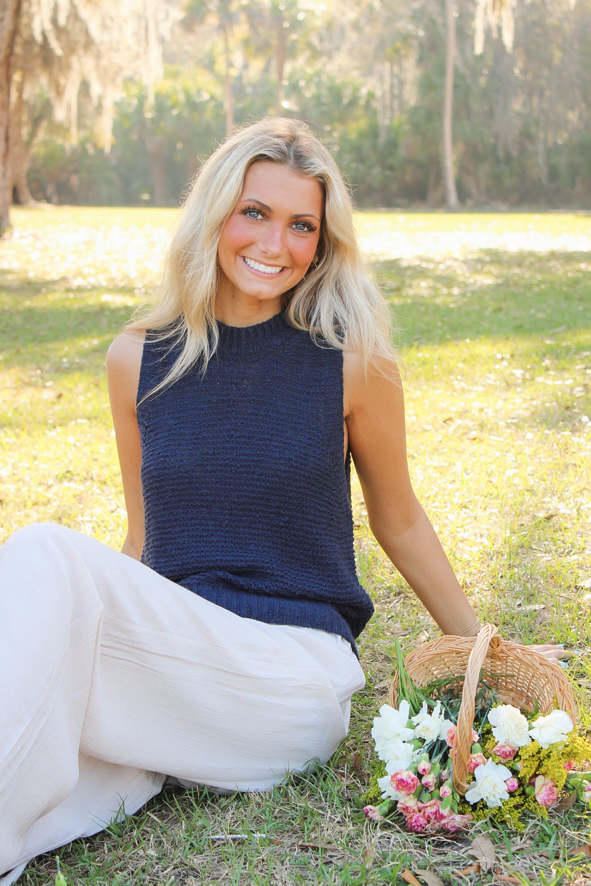 Sadie & Sage: Teagan Sweater Vest - Navy