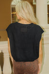 Everyday Edge Notched V-Neck Sweater - Black