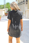 Casually Cute Washed Denim Dress - Washed Black