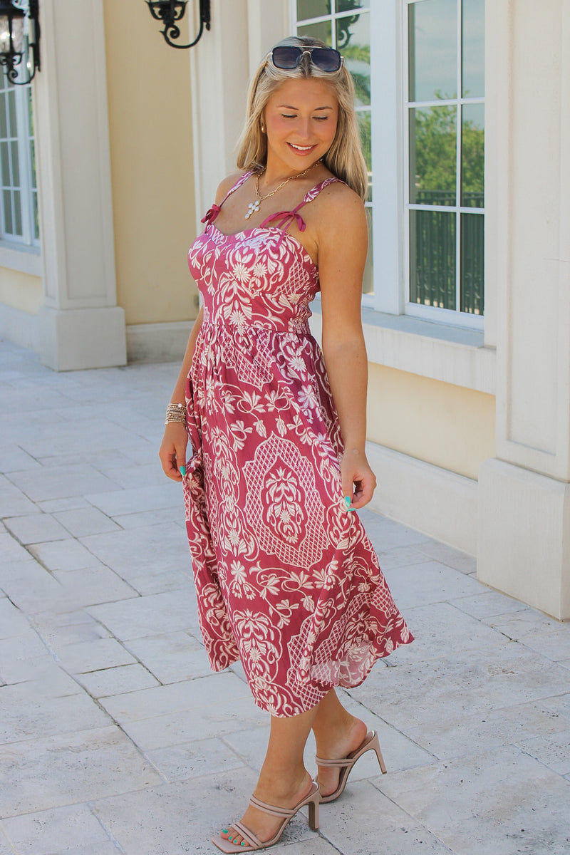 Special Moments Sleeveless Maxi Dress - Mauve