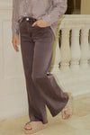 Dear John: Fiona High Rise Wide Leg Jeans - Mocha Brown