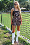 Hear Me Roar Overall Romper - Leopard