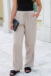 Z Supply: Plaza Airy Pant - Iced Coffee