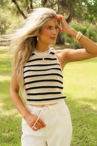 Sadie & Sage: Tisha Striped Sweater Tank